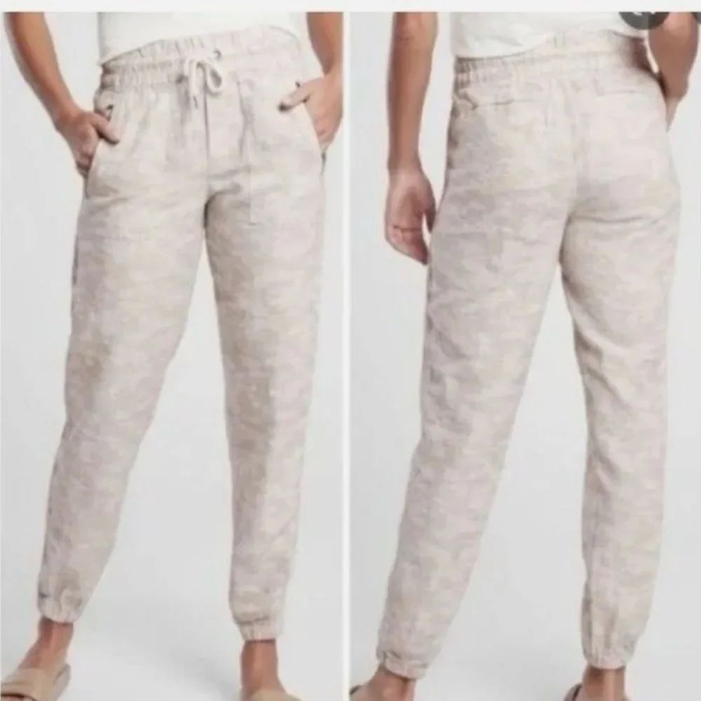 Athleta Camo Cabo Linen Joggers